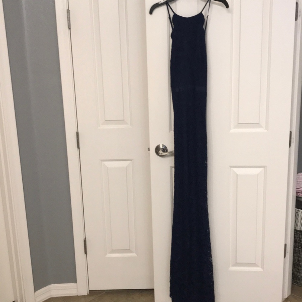 LULUS Navy laced long dress